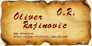 Oliver Rajinović vizit kartica